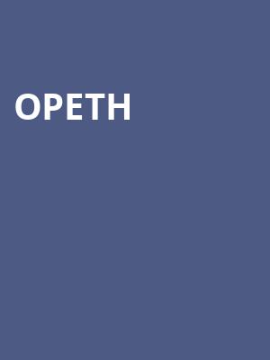 Opeth, Majestic Theater, Dallas